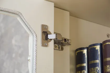 A Late Library Corner Bookcase in White Color
