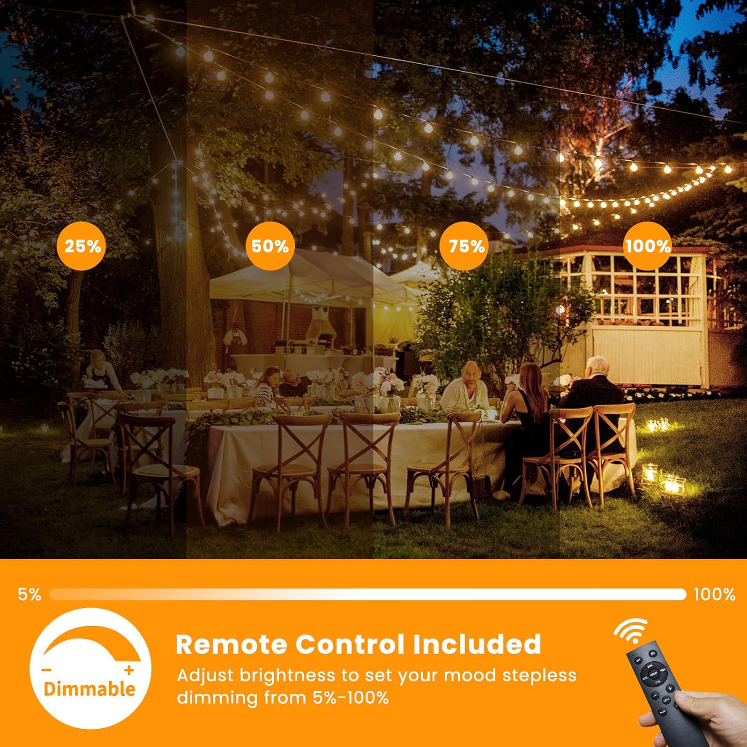 G40 solar light string remote