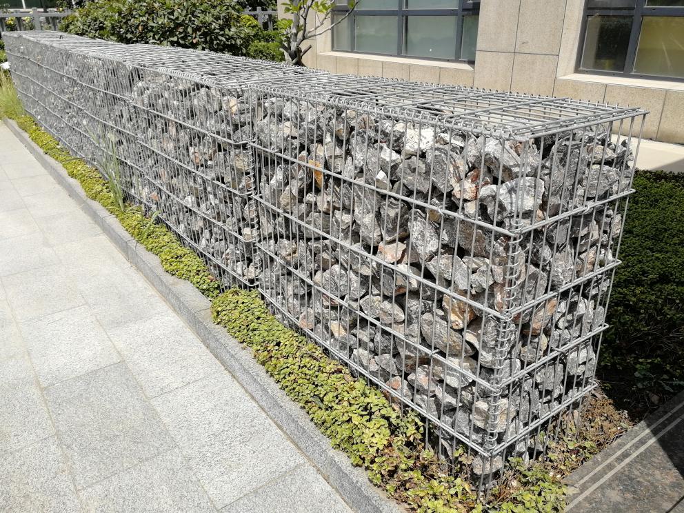2*1*1M Galfan Welded Gabion Retaining Wall with Fence