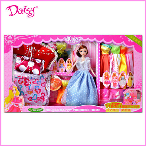 11.5 inch plastic happy family toy doll set