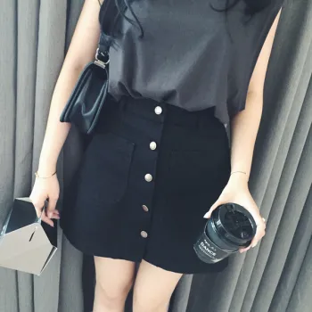 women's wear high-waisted a-line skirt