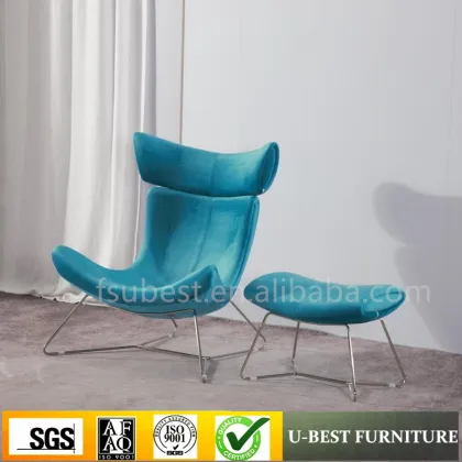 Nordic Imola Recliner: Designer Living Room Lounge Chair with Ottoman