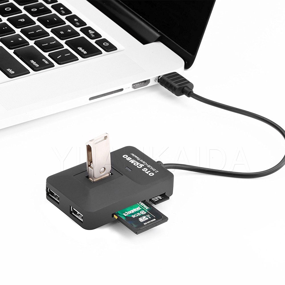 3 Port Usb 2 0 Hub With Card Reader