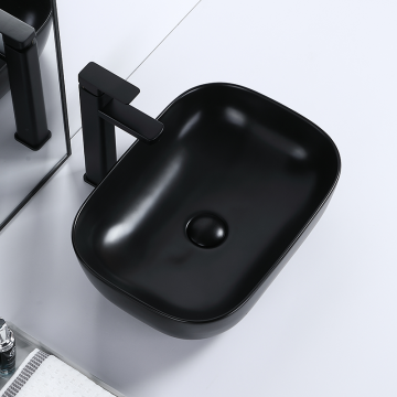 Luxury Black Art Basin with Pop-Up Drainer