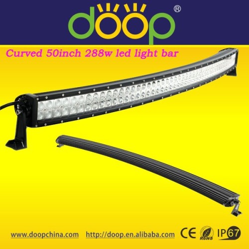 Factory price 50inch 288w 34560lm waterproof aluminum light bar