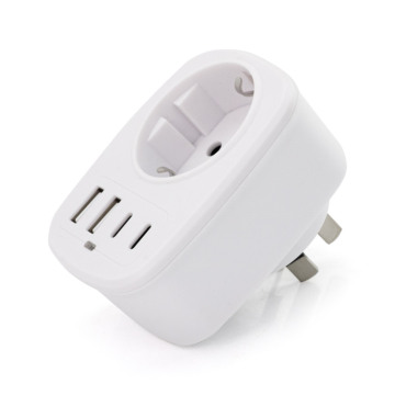 2 개의 USB 포트가있는 EU ~ AU 플러그 어댑터 - 유럽 표준에서 호주 소켓 변환기