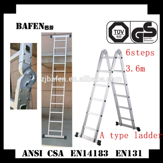 A type aluminum extension ladder with CE certificate