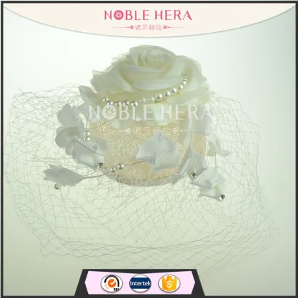 New wedding hat ,white party hat,flower veil hat