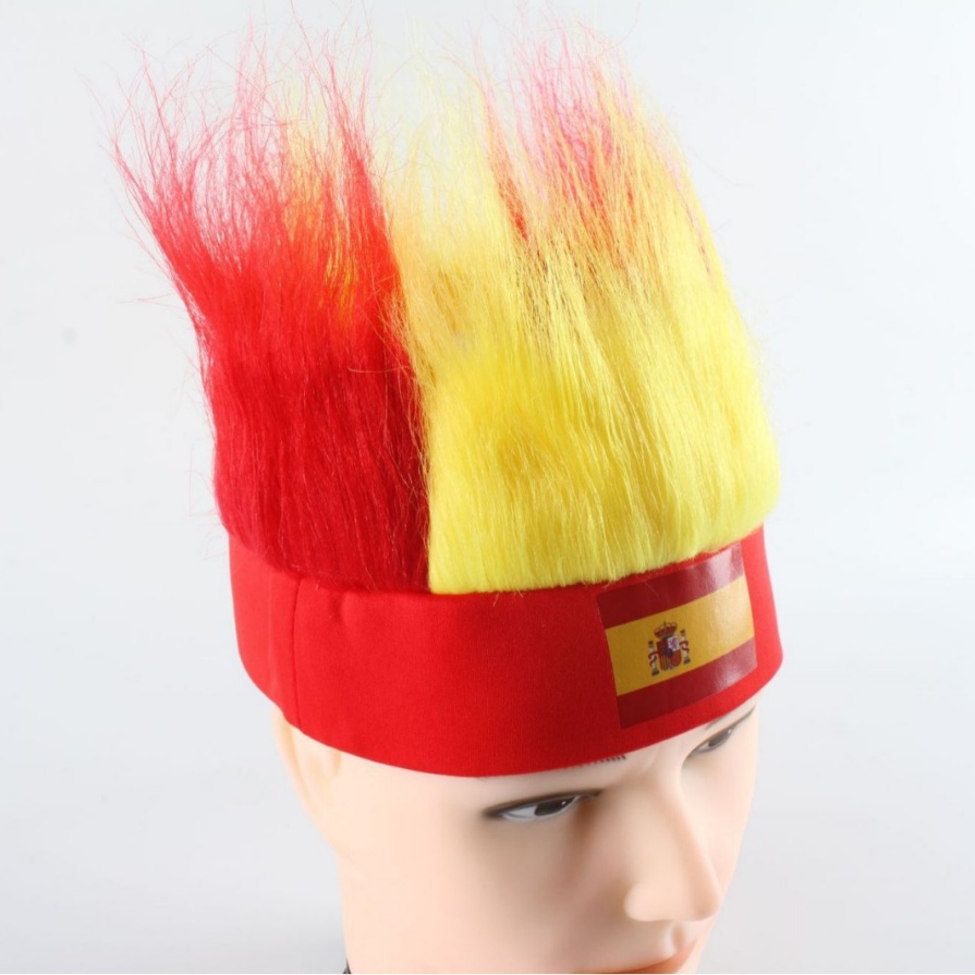 축구 팬을 위한 독점 빈 실크 모자 가발