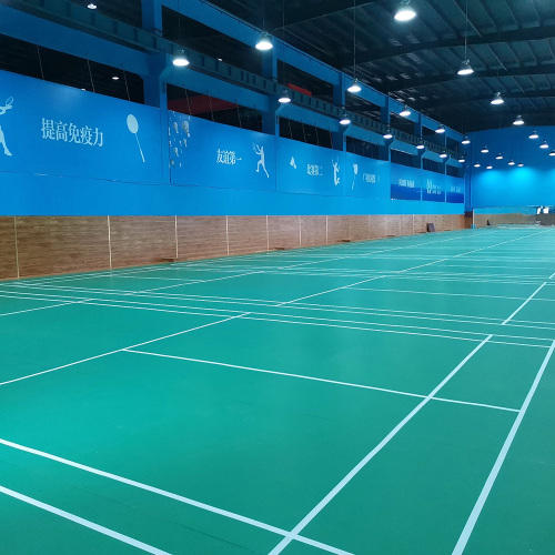 green pvc sports flooring for badminton court