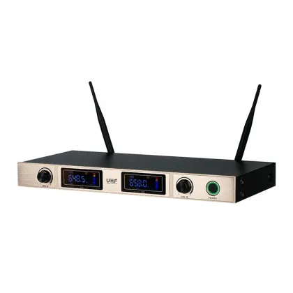 RIY-0213 Golden Panel Half-Metal Handheld UHF Wireless Microphone