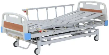 Adjustable Manual Hospital Bed With 3 Crank , Semi Fowler Icu Sickbed