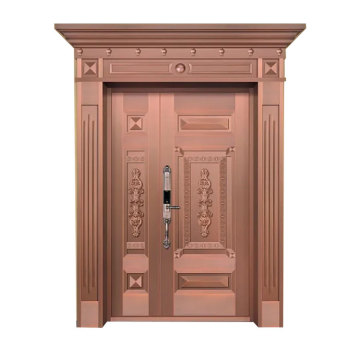 Portes d'entrée en cuivre non standard personnalisées modernes pour les maisons