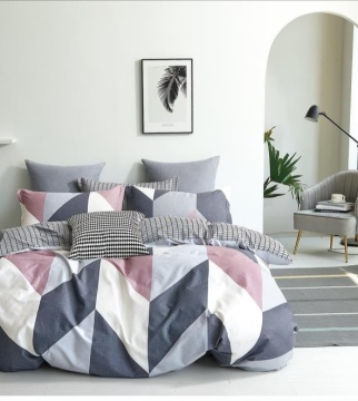 Juego de cama barato de cuatro piezas de color sólido
