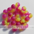 New Double Colored Jelly Rubber Round Beads Wholesale