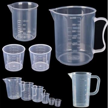 Tazas de medición de plástico Miding Beaker con Many 100 ml