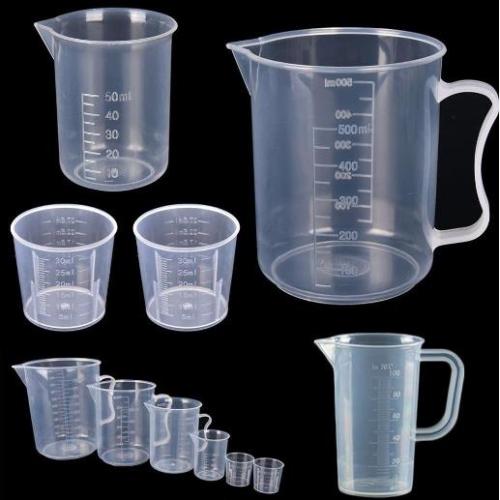 Tazas de medición de plástico Miding Beaker con Many 250 ml