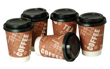 Customized Printed Disposable Double Wall Paper Coffee Cups