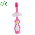 Trẻ em Chăm sóc răng miệng Silicone mềm Bristle Penguin Bàn chải đánh răng