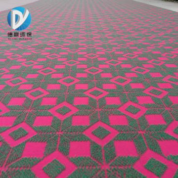 Red Green Square Jacquard Carpet