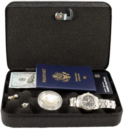 lockable metal handgun box & security box