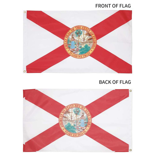 Polyester Satin Printing Banner Florida amerikanska flaggor