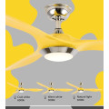 52 Inch Yellow Ceiling Fan Light Hot summer ceiling fan with light Factory