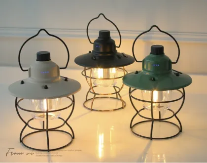 vintage rechargeable camping lights