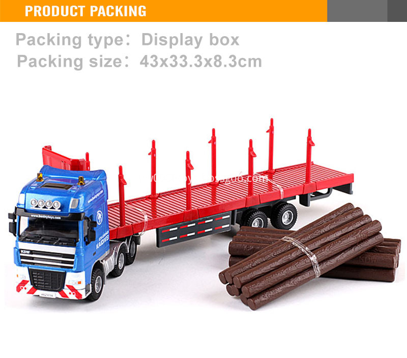 truck trailer with wood toy