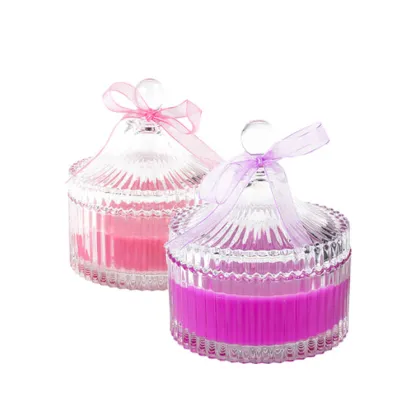 Paraffin Wax Luxury Scented Candy Crystal Jar Candles