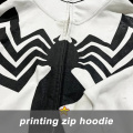 Printed Zipper Can Be Customized Logo Hooded Coat