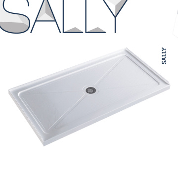 SALLY ABS Quadrant Duschwanne mit weißem Acrylsockel