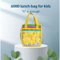 600D printed Oxford tote lunch bag for children