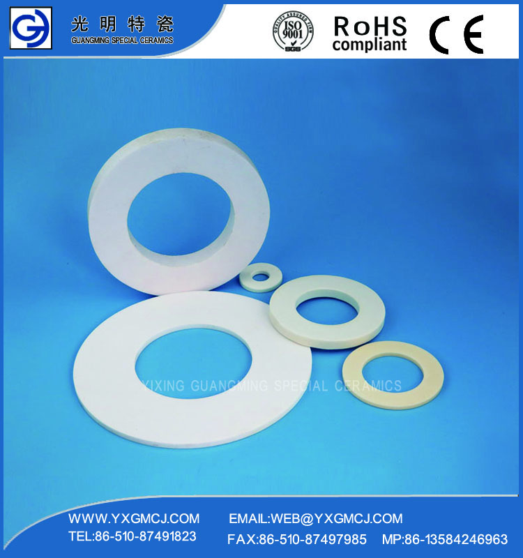 Electrical 95-99.7% Al2O3 Alumina Ceramic Plate Ring