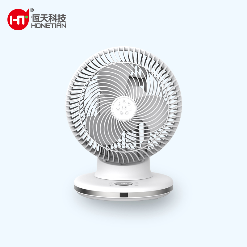 HONETIAN 12 gears wind 4 modes 12 timed hot sellers white colour indoor plastics 8 inch 3 blades DC circulator table fan