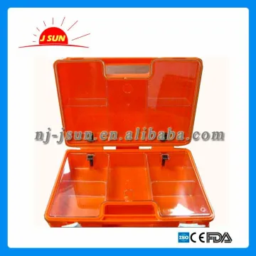 Wall mounted empty plastic first aid box