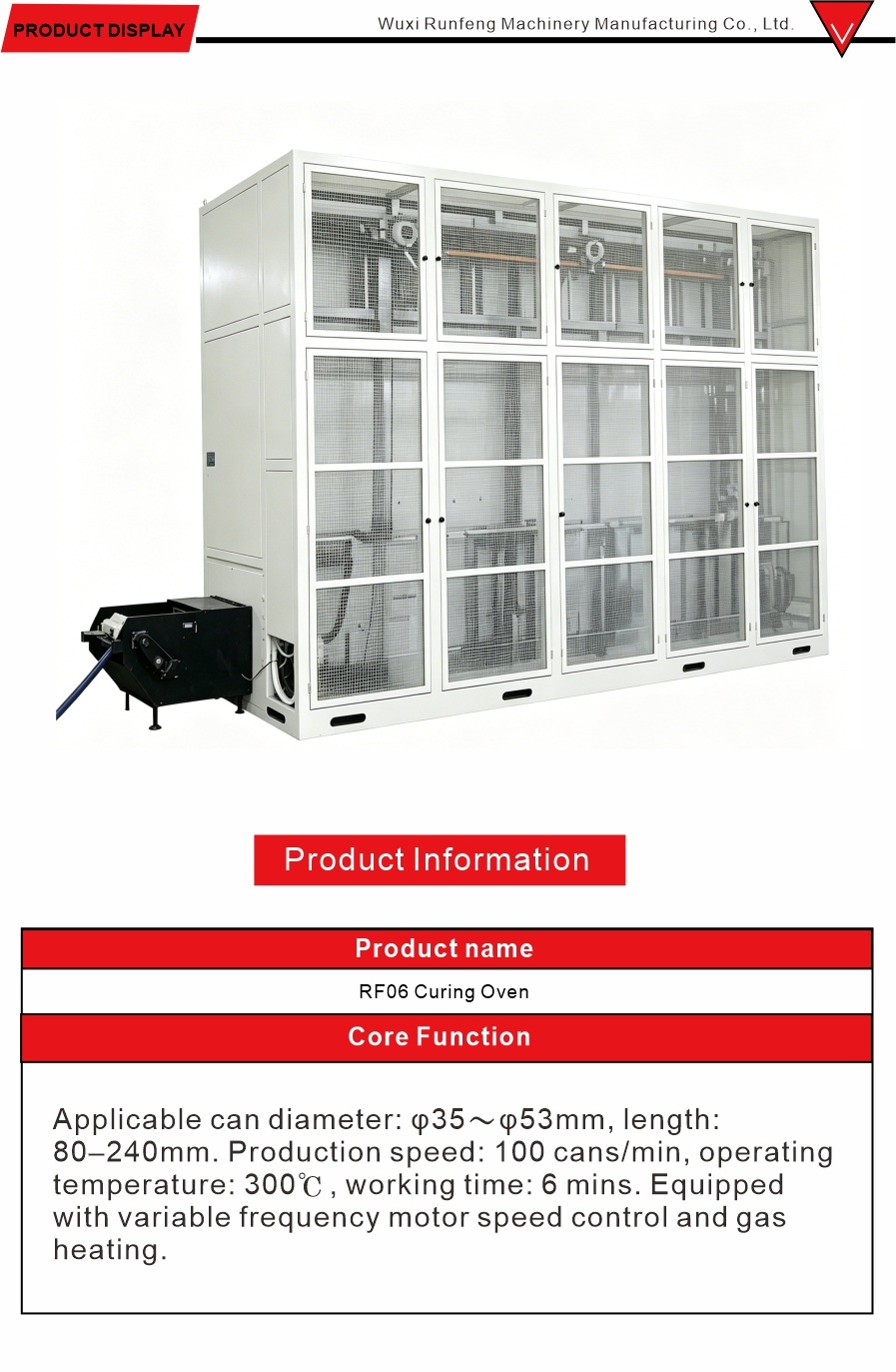 Metal Can Curing Oven Equipment
