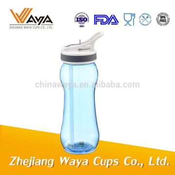 Outdoor sports portable plastic straw cup