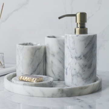 Luxury Nordic Marble Bathroom Set: 5-Piece Wash Basin Collection with Vanity Tray and Light