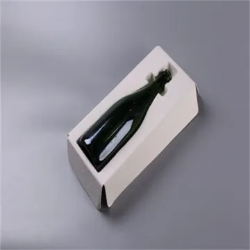 Eco bagasse pulp molded wine bottle packaging insert
