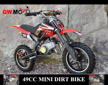 QWMOTO CE off road use only 49cc 2 stroke pocket dirt bike 49cc pocket cross bike