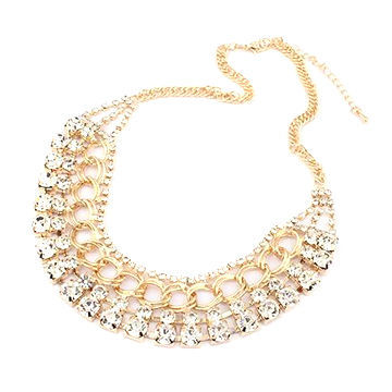 Fashion Retro Exaggerated Necklace, Made of Alloy, OEM Orders are Welcome, Simple and Clean Design