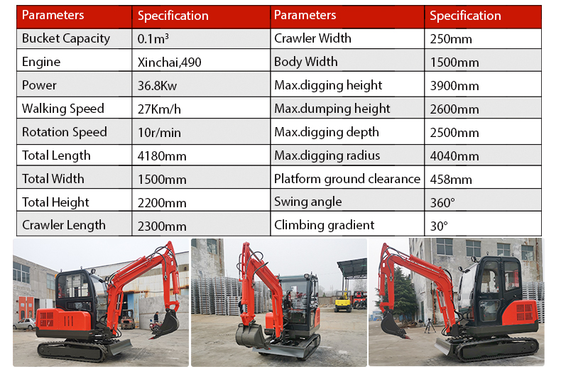 3 5tons Excavator With Closed Cabin