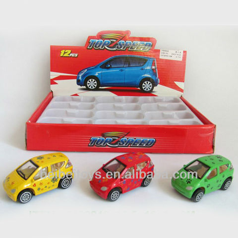 Kids Mini Pull Back Die Cast Model Metal Car, 12pcs/display box