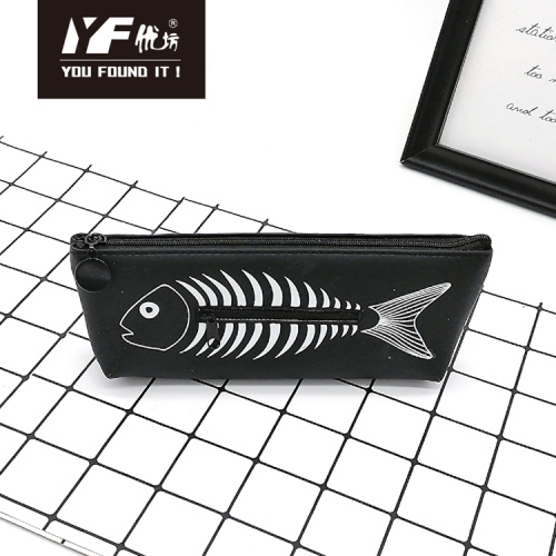 Eyebrow Pencil Ipsy Bag Custom popular fishbone series cute silicone pencil case Manufactory