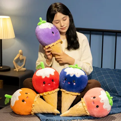 Custom Fruit Ice Cream Plush Pillow