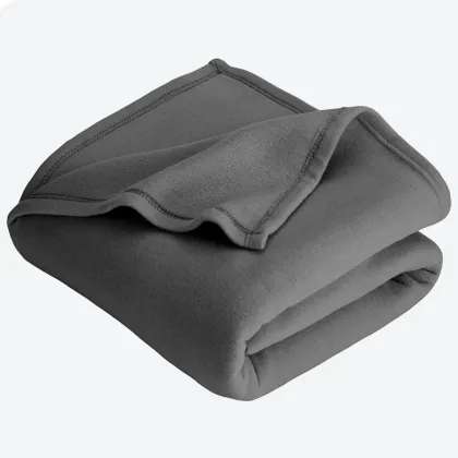 Cozy Thin Double Bed Polar Fleece Blanket - 200gsm, Anti-Fuzz, Stain Resistant, Foldover Hem, Good Price