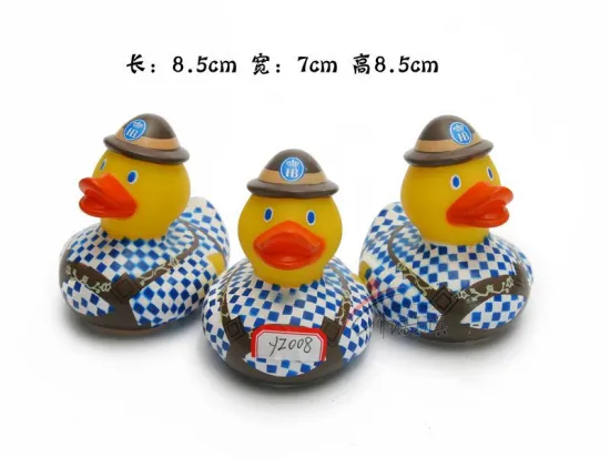 Eco-friendly vinyl bath floating cute duck toys promational kids rubber animal toys PVC