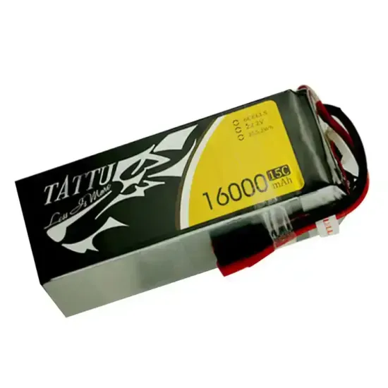 16000mAh TATUU 6S 22.2V RC Drone Battery with T Plug for Agriculture Drone