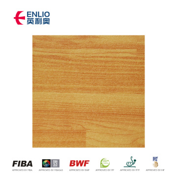 Custom pvc sportvloer indoor vinyl pvc vloertegel zoals hout geluid